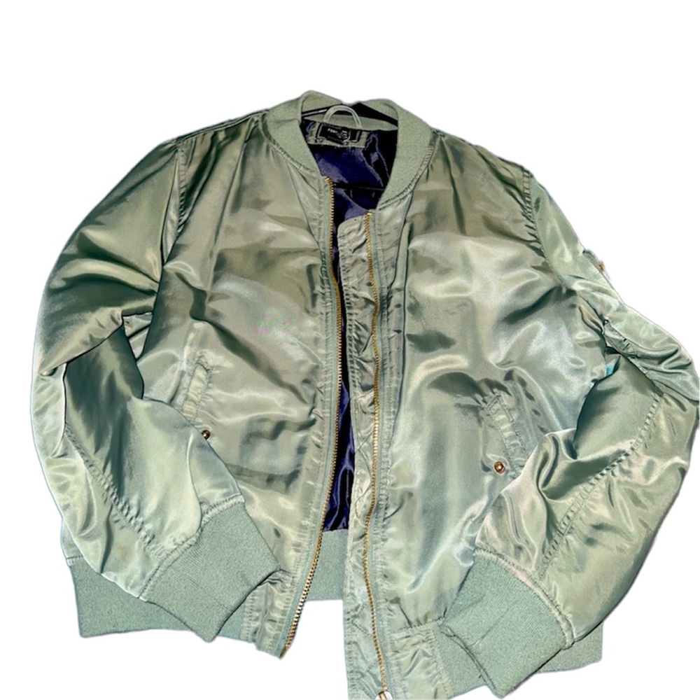 Forever 21 green flight jacket size large